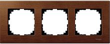 Рамка универсальная Schneider Electric Merten M-Elegance 3-м. дерево вишня картинка